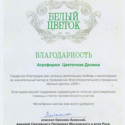 Благодарственное письмо